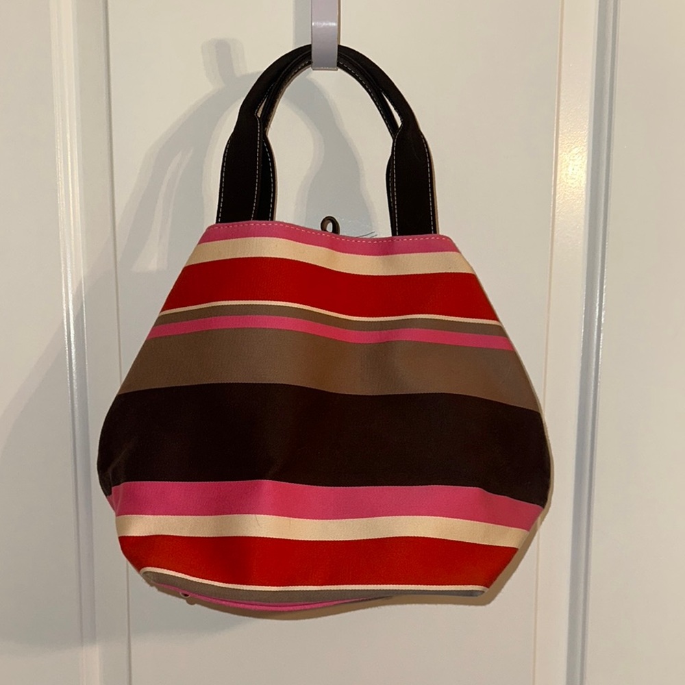 Kate Spade Red and Pink Striped Tote - Picture 4 of 5